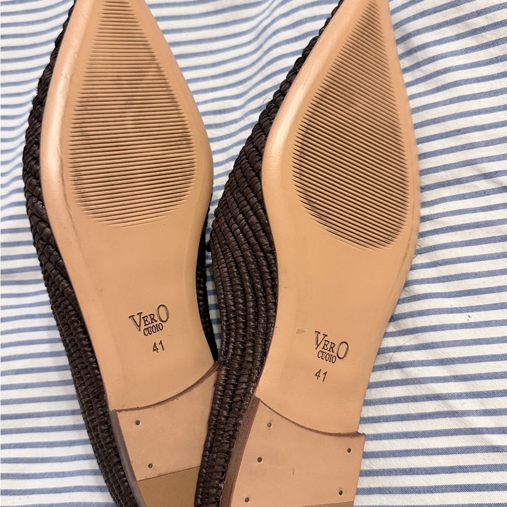 Vero Cuoio Dark Brown Woven Mules - Picture 4 of 5